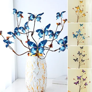 1 Grančica Kreativni Leptir, Oponaša Cvijeće, umjetna Svila, Plastični Phalaenopsis, umjetni Cvijet Vaza za uređenje doma, Cvjetnih Aranžmana