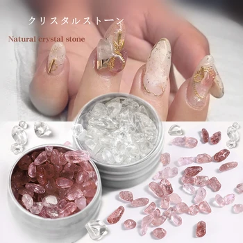 1 Kutija prirodni Kristalni kamen, 3D Ukrasi za nokte, Sjajan Nakit Mješovite Veličine, Modni Dodaci za dizajn noktiju svojim rukama