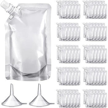 100pc Prijenosni prozirna plastična torbica za mlaz vode Plastična torbica za tekuće piće Hermetičan ambalažni paket