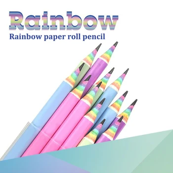 12ШТ Papir duga boje, olovka za bebe pisanje i crtanje, HB Profesionalni umjetnički skica, olovka za stripove, uredski školski pribor