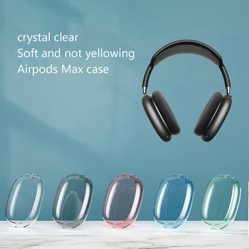 2 kom./compl. Mekani prozirni poklopac sa zaštitom od ogrebotina za bežične slušalice AirPods Max od TPU, šok-dokaz torbica za slušalice, zaštitna torbica