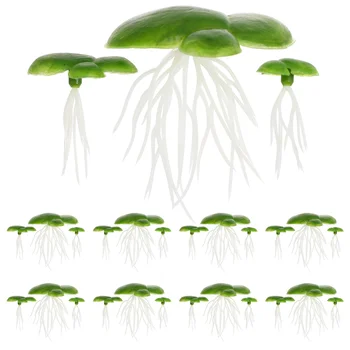 2 kutije/36ШТ Plastičnih vode biljka vodena leća, имитирующее mala biljka s korijenima (zelena)