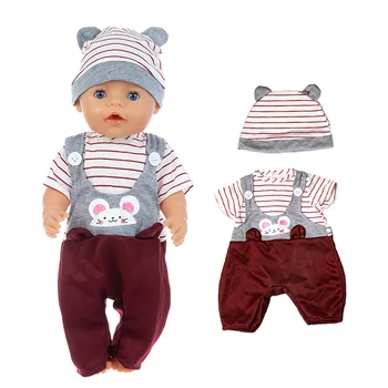 2020 Novi komplet odjeće za lutke Zec iz tri predmeta, pogodan za lutku baby born 18 cm / 43 cm, pribor za lutke реборн