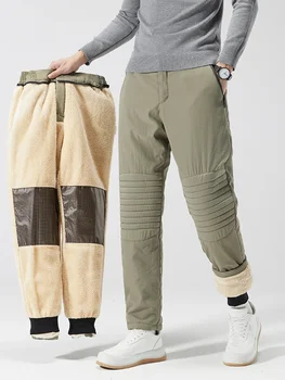 2023 Nove Zimske muške hlače s džepovima na munje, gusta runo podstava, Графеновая tkanina, Toplo izravne svakodnevne hlače, термобрюки gospodo