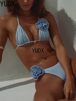 2023 Novi bikini u traku sa seksualnim surround cvjetnim uzorkom, odvojeno ženski kupaći kostim, kupaći kostim