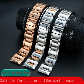 23 mm remena za satove serije Cartier Calibre visoko-kvalitetnog nehrđajućeg čelika W7100041 W7100037 Metalna narukvica Muški ženski remen za sat