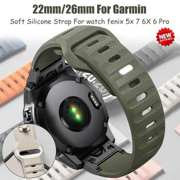 26-22 mm Silikon Remen Za Garmin Quick Release Fenix 5 5X 6 6X Pro 7 7X Forerunner 945 935 Quick fit Smartwatch Band Narukvica