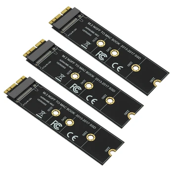 3X M. 2 NVME SSD Adapter za Pretvaranje karte Za Air Pro Retina 2013-2017 NVME/AHCI SSD Kit Za A1465 A1466 A1398 A1502