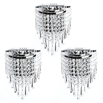 3X Moderan kristalnu zidne lampe, Хромированное svjetiljke, Zidne lampe za dnevni boravak, kupaonica, kućni unutarnju rasvjetu.