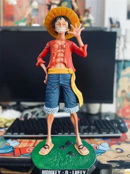 42,5 cm Figure anime One Piece Monkey D. Luffy Slamnati šešir Gk Large 1/4 Velika lutka-smajli, kipić, model, uzorak, dekorativne igračke, pokloni