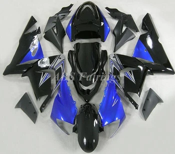 4Gifts Novi kit обтекателей za motocikle ABS, pogodan za Kawasaki ZX-10R 2004 2005 04 05 Kit karoserije na red, crna, plava