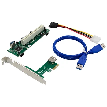4X karticu adapter PCI-Express (PCI Karticu Pcie utora za proširenje na Pci s 4-pinskim priključkom kabela za napajanje SATA za PC