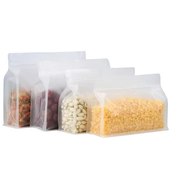 50шт Matirano Prozirna Plastična vrećica za pakiranje prehrambenih proizvoda, medija na vodootporni zatvarač za pohranu oraha i čokolade-grah