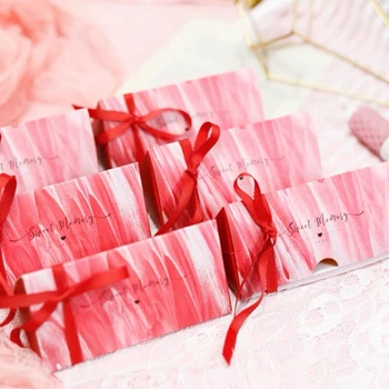 50шт Novih kutija čokolade u stilu sweet forest, ružičasto-crvena/tamno-zelene, svadbeni pokloni, dekoracije za stranke, čokolade poklon kutije