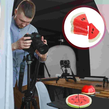6 Kom. rekvizite za snimanje fotografija visoke imitacija Dekor PVC Realan uzorak od kriški lubenice