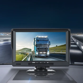 9-inčni video rekorder vožnje kamiona s velikim zaslonom visoke rezolucije, praćenje s dvije leće, noćni vid visoke razlučivosti, suprotno sliku