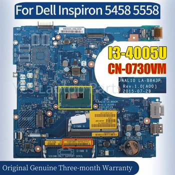 AAL10 LA-B843P za Dell Inspiron 5458 5558 Matična ploča laptopa CN-0730VM SR1EK I3-4005U 100％ Протестированная Matična ploča Laptopa