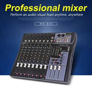 Audio Mikser G-MARK MR80S 8-Kanalni miješanje Konzole Bluetooth Naknada USB Ambijenta Za PC Scenic Studijski DJ Kontroler Podcast