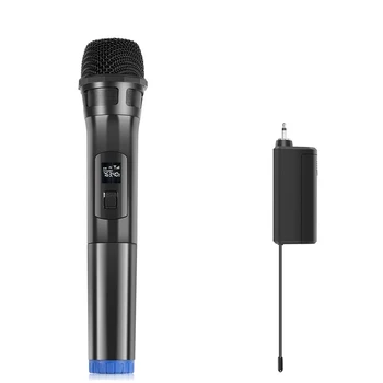 Bežični mikrofon Сверхвысокочастотный dinamički mikrofon sa led zaslon za konferencije, karaoke, osobno računalo, živi mikrofon-Crna