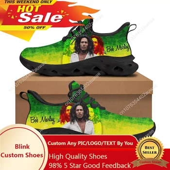Bob Marley Reggae Rasta Music Singer Sportska obuća Muške, Ženske Tenisice za mlade Modne Casual Cipele za parove visoke kvalitete po mjeri