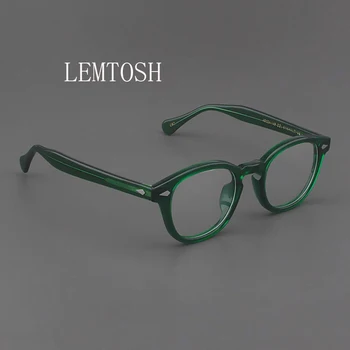 Bodovi se Johnny Depp Muška okvira za naočale u stilu Lemtosh Naočale s prozirnim staklima Branded design računalni Muška okrugli vintage