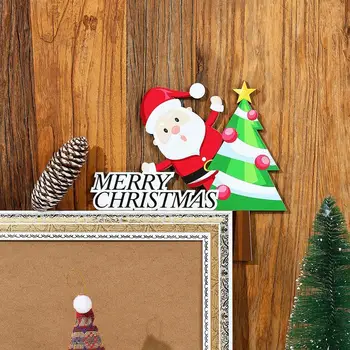 Božićna dekoracija okvira Vrata Djed Mraz Drvene Božićne ukrase S Novim 2024 Godine Završiti okvira Vrata Drveni Božićni dekor
