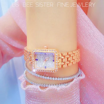 BS Vruće vodootporan sat sa dijamantima, marke ženske kvarc Popularni modni