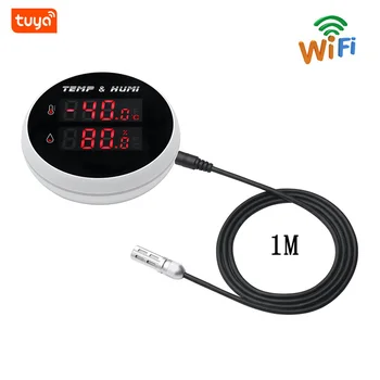 Daljinski nadzor temperature Tuya Smart WIFI Hygrometer Termometar za telefoniranje bez korištenja ruku Glasovno Upravljanje USB Punjenje ili punjiva baterija