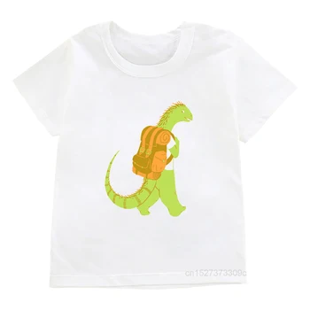Dječje Majice Za Djevojčice, Odjeća, Dječje T-Shirt S Motivima Života Dinosaura, Grafički Ispis, Dječja Odjeća Kratkih Rukava Za Dečake, Vrhovima