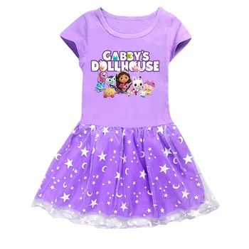 Gabbys Lutkine Odjeća Dječja Dnevne Haljine Kratkih Rukava Za Djevojčice Gabby Cats Vestidos Dječje Ljeto Party Haljina Princeze