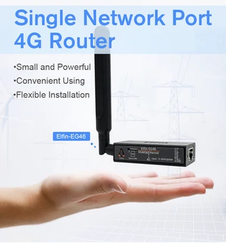 Home router sa serijskog porta LTE RS485 RJ45 Ethernet 4G LTE-FDD, LTE-TDD 3G WCDMA DTU Server Pretvarač Elfin-EG46 4G Router