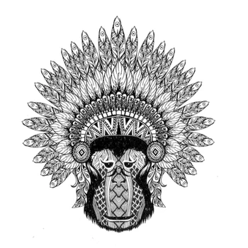 Indijski majmun Vodootporan privremene tetovaže Muškarci Životinje Totem Lažni tattoo Naljepnice Tetoviranje Privremene Ženske tetovaže