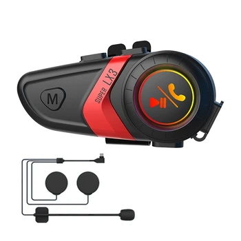 Kaciga LX3 Bluetooth slušalica 1200 mah za moto BT5.0 Bežični handsfree Stereo Vodootporne slušalice sa zaštitom od smetnji-A