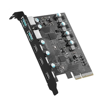 Karta PCIe adapter na USB 3.2 Gen 2 PCI Express Kartica za proširenje PCI-E Dodatne Riser kartice za PC, Windows 10/8/7 i MAC