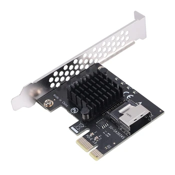 Kartica pci-e Riser Card PCIE 1X Za Mini SAS SFF-8087 SATA3.0 6 Gb/s Card-Adapter za Proširenje Tvrdog diska Za Майнинга Chia