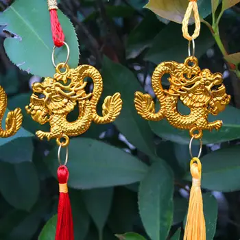 Kineski Zodijak privjesak Privjesak s zmaja, Sretan maskota, Tanka rad, dekoracija sa četkom za stvaranje novogodišnji poklon, izdržljiv zmaj