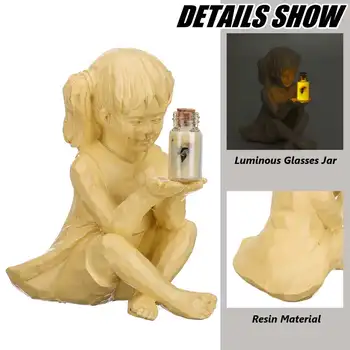 Kipić od najsvjetlijih smole za dječaka i djevojčica, Umjetnička Vrtna figurica ukras 