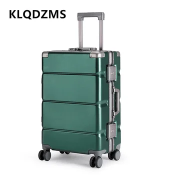 KLQDZMS PC Prtljaga 28-inčni aluminijski okvir, kolica velikog kapaciteta, 20-inčni ženski sadnja kutija na kotačima, kofer na kotačima