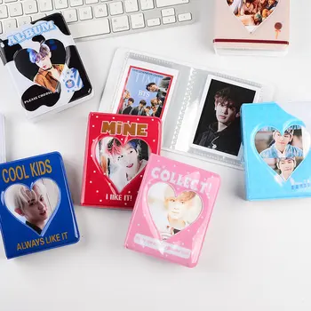 Kpop Card Binder 3-inčni foto Album Šuplje Model Love Heart Držač Fotografije Kockice Album Instax Mini Album Za Kolekcionarstvo Razglednice
