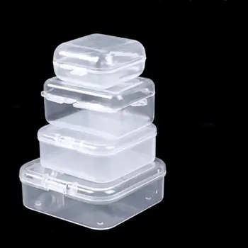 Kutije za pohranu Pravokutni mini Prozirna plastična torbica za nakit Spremnik za Pakiranje kutija za naušnica, prstena i kuglice Za prikupljanje manjih predmeta