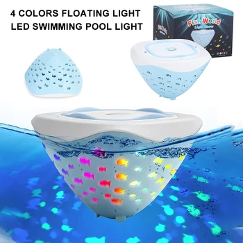 Led downlight za bazen, 4 boje, plutajući lampa, podvodna Vodootporne led žarulja na solarnu energiju, Višebojne lampa za drift vode