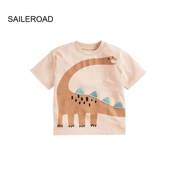 Ljetna majica SAILEROAD, pamučne majice s kratkim rukavima i crtani dinosaurus, dječje majice, majice za djevojčice, Dječje odjeće za dječake