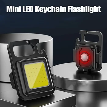 Mini privezak za ključeve, COB, višenamjenski prijenosni led planinarske lampe, USB punjenje, radna svjetla, Ribarska svjetiljka, svjetiljka-vadičep