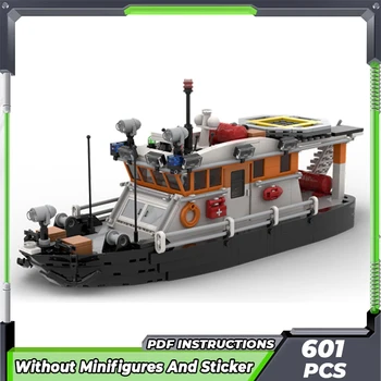 Moc Građevinske Cigle Ratni Brod Modela Plovila Obalne Straže Tehnologija Modularnih jedinica Darove, Igračke Za Djecu DIY Setovi za Montažu