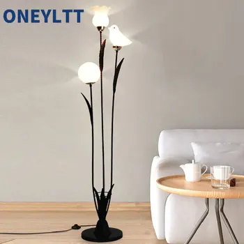 Moderan minimalistički skandinavski led podna lampa Iron Art Modni Kreativni podna lampa za dnevni boravak, spavaće kabineta blagovaonica