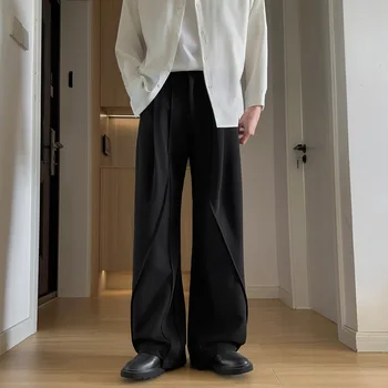 Modni gospodo uske hlače u svakodnevnom stilu 2024, Proljeće-ljeto, uske hlače olovka suknje, hlače s prosječnom struka, muška odjeća vanjska odjeća F208