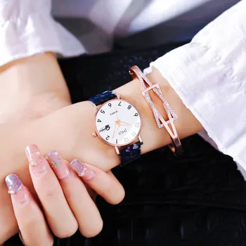 Modni svakodnevne ženski sat sa klasičnim dial, digitalni ženski ručni kvarcni sat, remen s uzorkom, satovi za žene Relojes