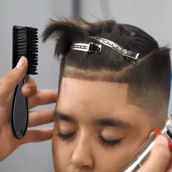 Muška četka za brijanje brade s plastičnom ručkom, profesionalni frizer Mekana četka za čišćenje dlaka, alate za čišćenje ulja oblika glave