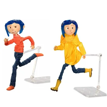 NECA CORALINE Coraline u Prugastoj košulji i trapericama / u Žuti Ogrtač PVC Figurica Model Lutka Igračka Collectible Figurice