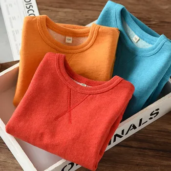 Nove proljeće-jesen dječje veste čiste boje Unisex, Svakodnevne pamučni dječji puloveri, majice BB179